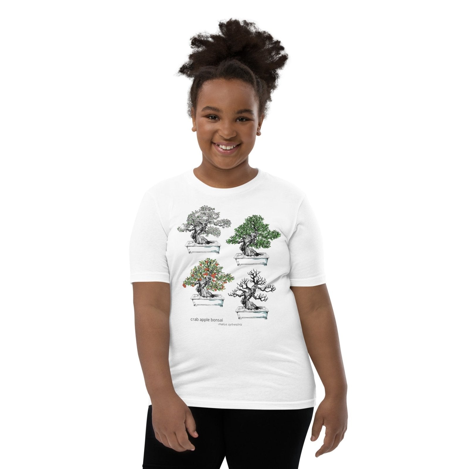 bonsai tree t shirt Crabby Apple Bonsai Youth Short Sleeve T-Shirt M