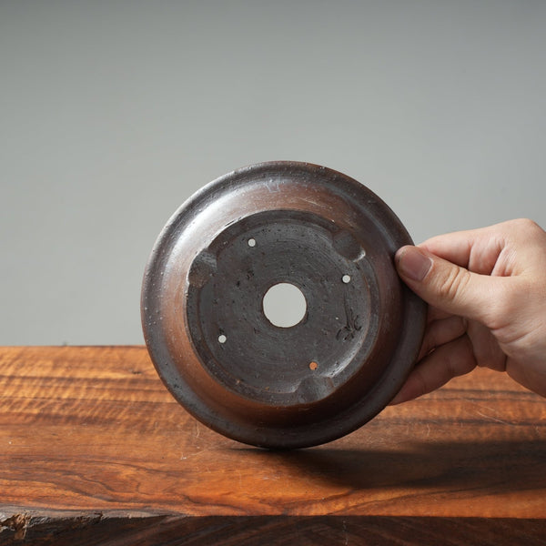 Mitunobu Ito Hat-Rimmed Round Bonsai Pot - Bonsaify