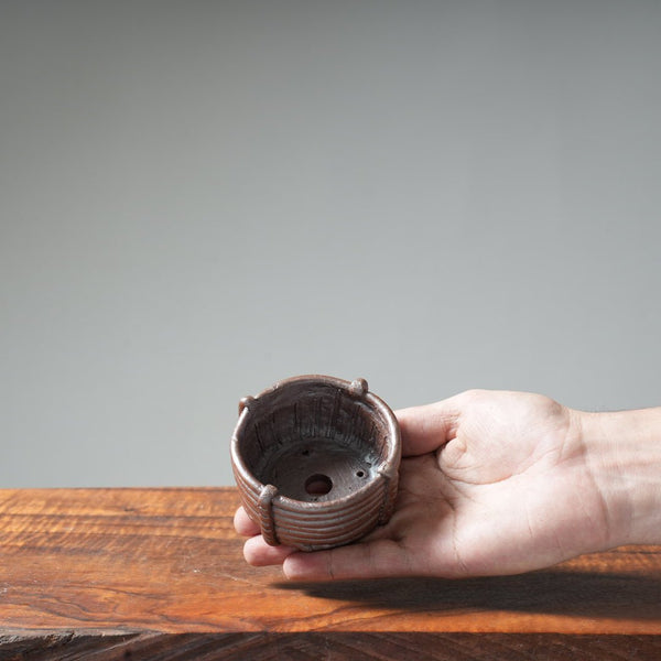 Mitunobu Ito Small Basket Bonsai Pot - Bonsaify