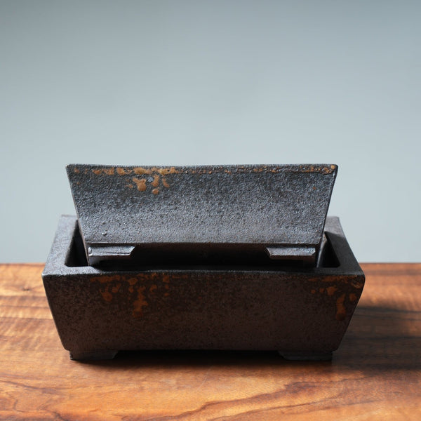 Arakawa Ash-Splashed Shohin Deep Rectangles - Bonsaify