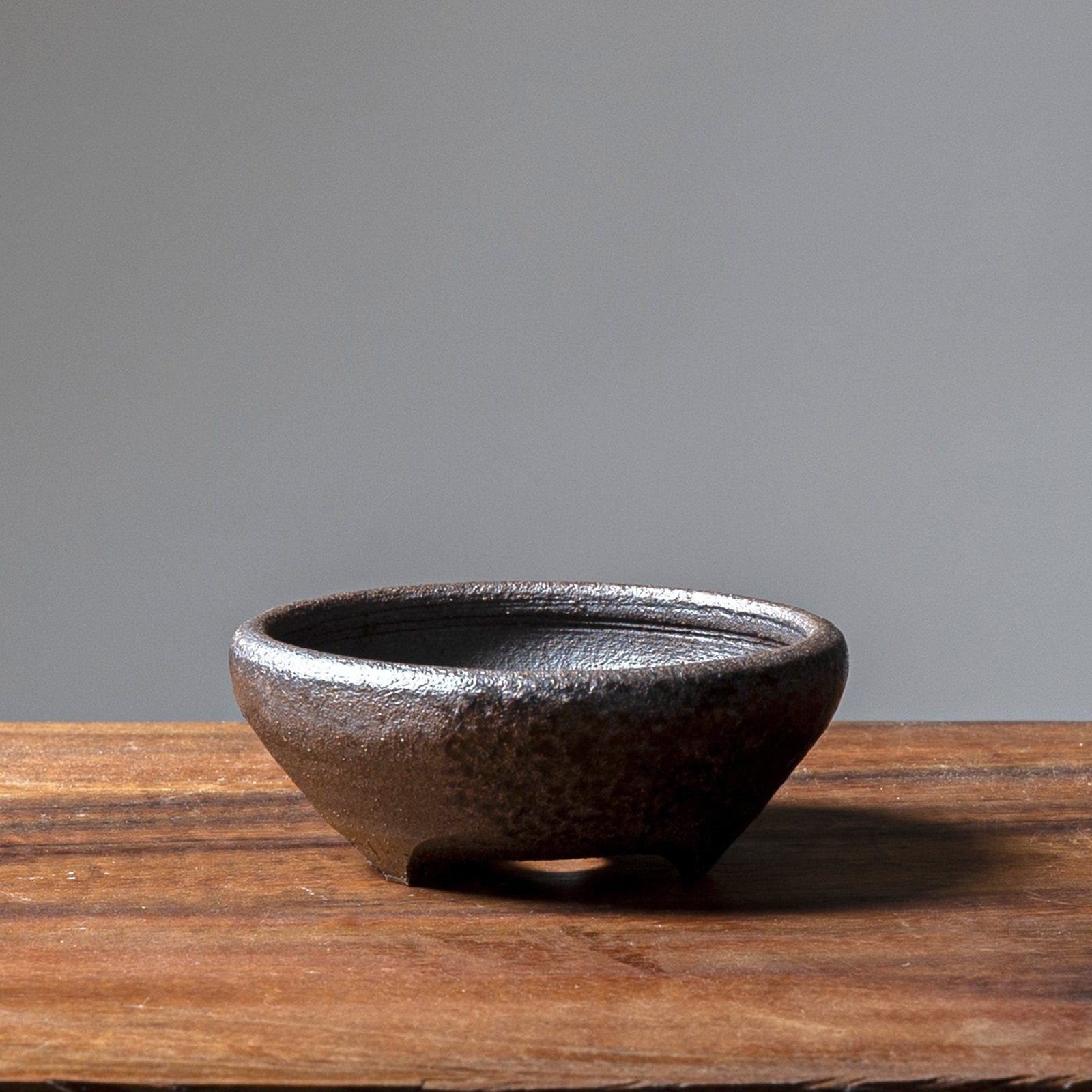 Arakawa Ash-Splashed Small Round Pot - Bonsaify