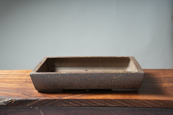 Arakawa Brown Ash-Splashed Sharp Rectangle 3-sizes - Bonsaify