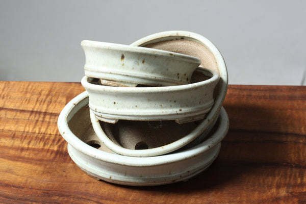 Arakawa "Sparrow Egg" Glazed Ovals - Bonsaify