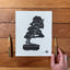 Artwork - Kelli MacConnell Hand-Carved Juniper Bonsai Block Print - Bonsaify