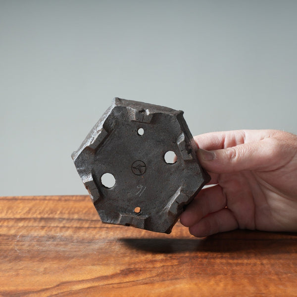 Eric Schrader Dark ash-splashed Hexagon #16 - Bonsaify