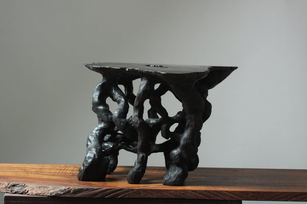 Eric Schrader Hand-Carved Root-Motif Stand - Bonsaify