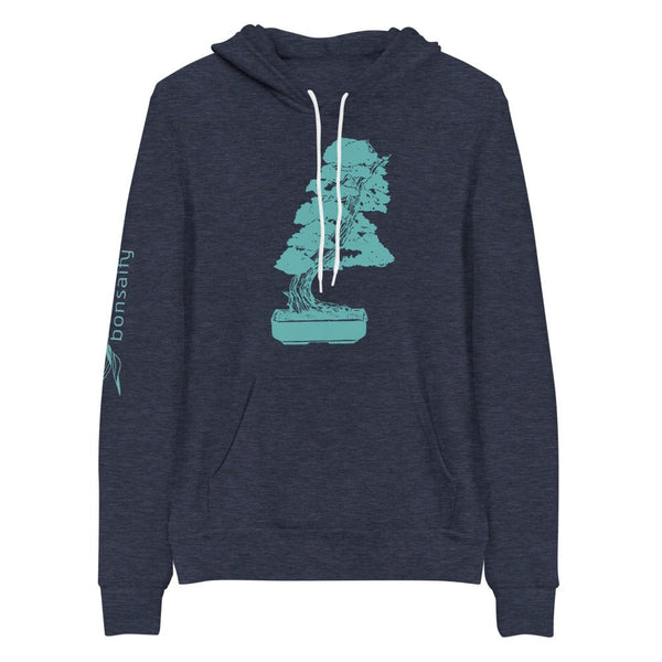 Juniper Bonsai Print Fleece Hoodie - Bonsaify