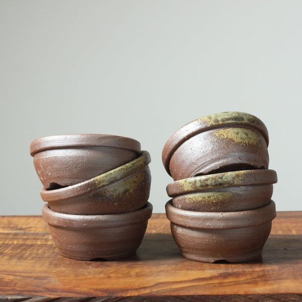 Mitunobu Ito Bag-Motif Round Bonsai Pots - Bonsaify