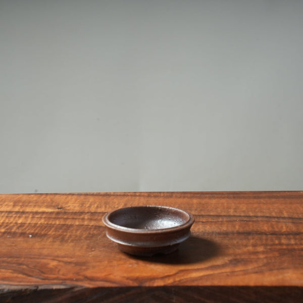 Mitunobu Ito Banded Small Round Shallow Bonsai Pot - Bonsaify