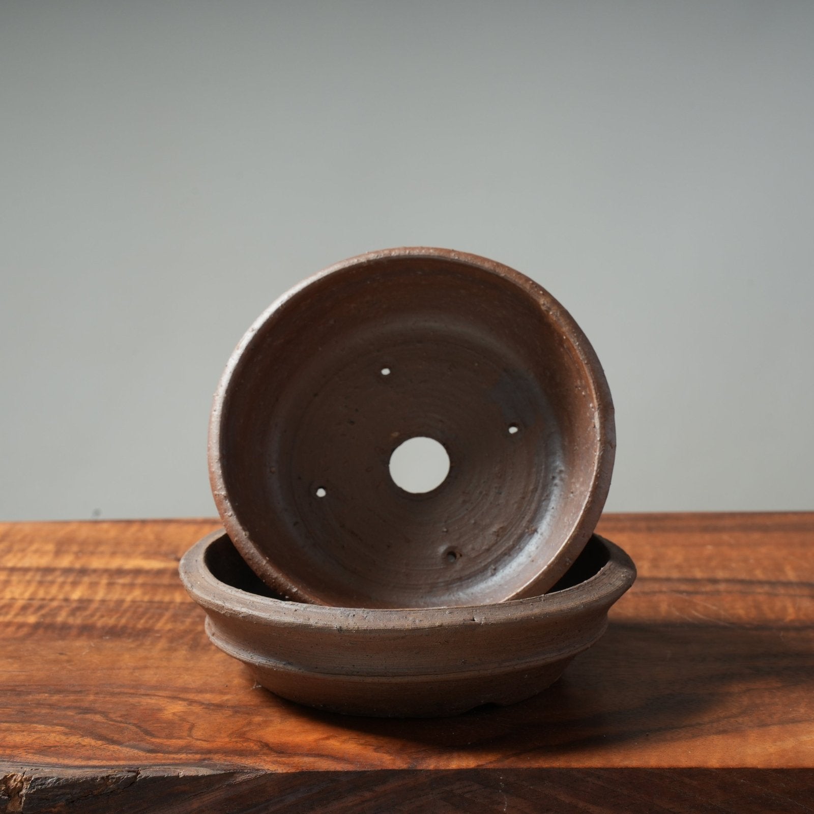 Mitunobu Ito Medium Banded Round Bonsai Pot - Bonsaify