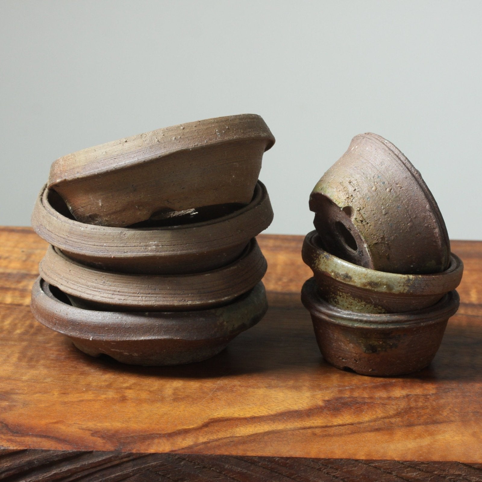 Mitunobu Ito Ribbon Rim Distorted Bonsai Pot - Bonsaify