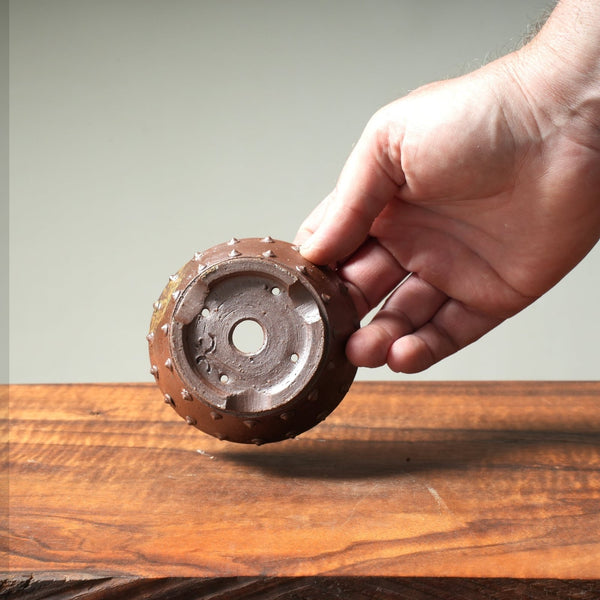 Mitunobu Ito "Riveted" Small Deep Round Bonsai Pot - Bonsaify