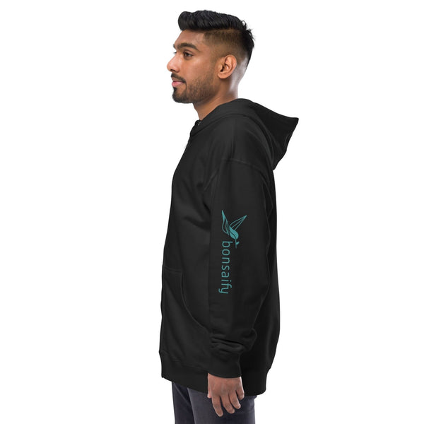 Unisex fleece zip up hoodie - Bonsaify